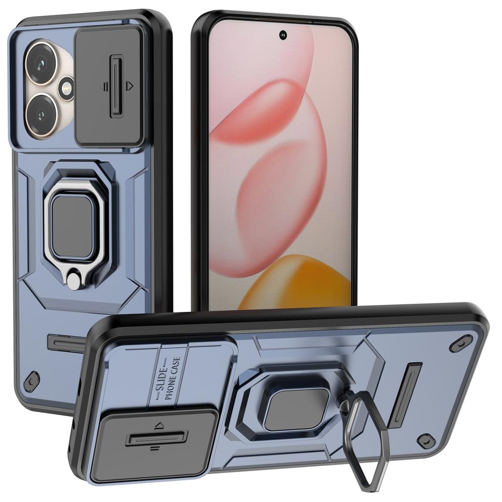 For Honor 400 5G (Global) Case PC+TPU Kickstand Phone Protector with Lens Cover