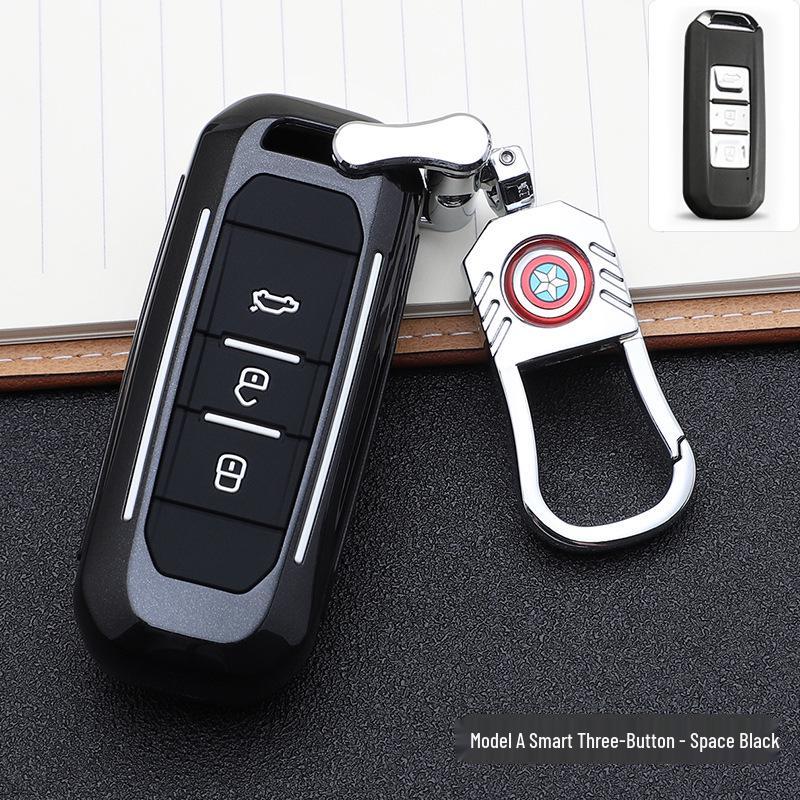 Baojun-Marvel Car Key Pouch: Stylish Buckle Remote Shell & Personalized Decoration