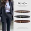 Womens Genuine Leather Belt With Pin Buckle Slim Waistband Jeans Dresses Skirts Office Casual Wear
