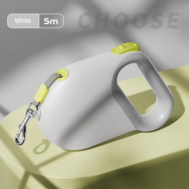 

Тяговый трос для домашних животных, расширяющийся, контролируемый, безопасный, взрывобезопасный, собачий трос, светоотражающая полоска, поводок для собак, большой, 5 м 5M зелёный