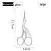 Large Crane Scissors for Handicraft, Tea Ceremony, and Thread Cutting - Vintage Stainless Steel.