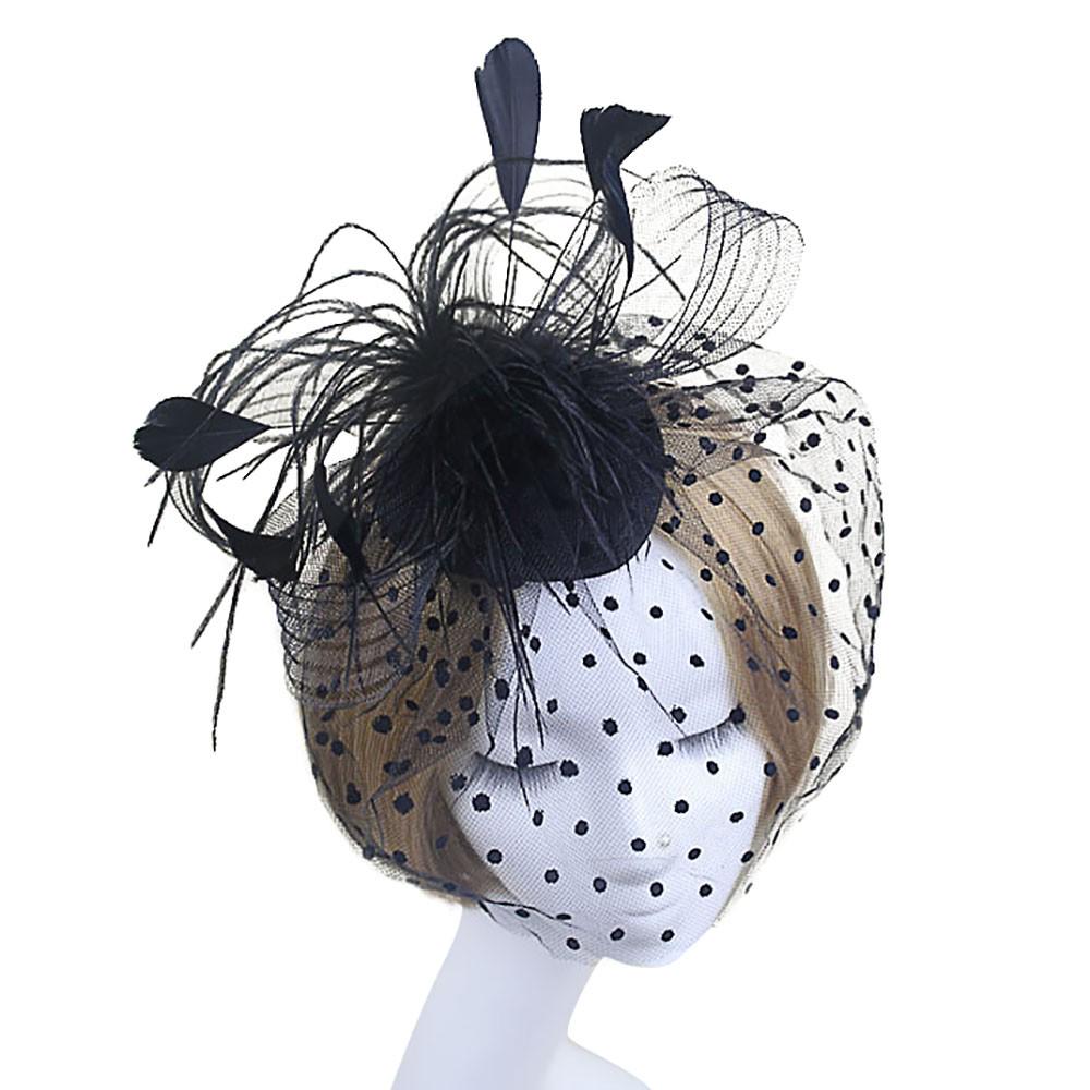 Mode Hochzeit Frauen Fascinator Bänder und Federn Party Mesh Hut