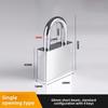 304 Stainless Steel Door Lock Padlock with 4 Keys Silver Antirust Street Lock Anti-theft Heavy Duty Anti-pick Locks