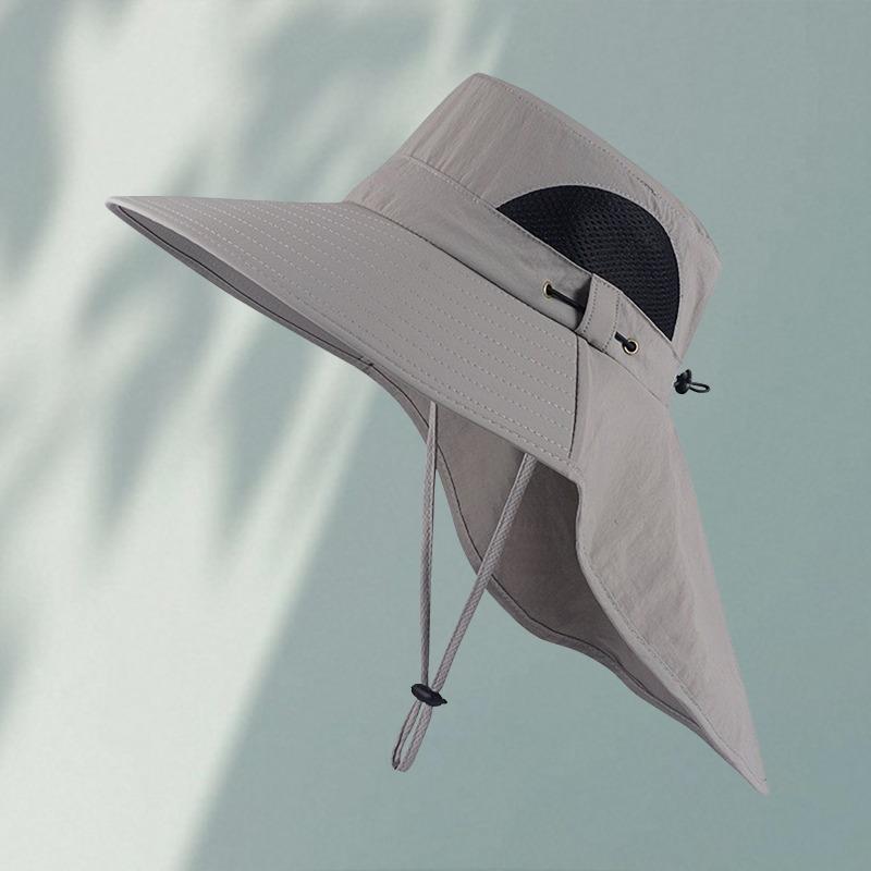 Sun Hat Summer Outdoor Fishing Bucket Hat Men and Women Mountaineering Sun Hat Neck Protection Large Size Sun Hat