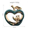 Light Luxury Ceramic Apple for Love Bird Ornament Wine Cabinet TV Cabinet Home Decorations