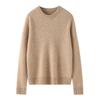Women's Cashmere Round Neck Sweater - Thick, Versatile, Loose-Fit, Long Sleeve for Autumn/Winter