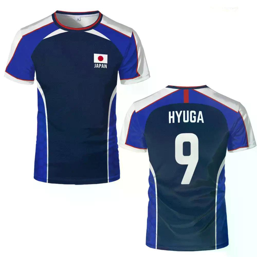 

Tsubasa Atom Hutton Cartoon Animation Anime Football Soccer T-Shirt Blue Nation Jersey Japan Print Sport Vintage Short Sleeve Uniform Cosplay Unisex XL