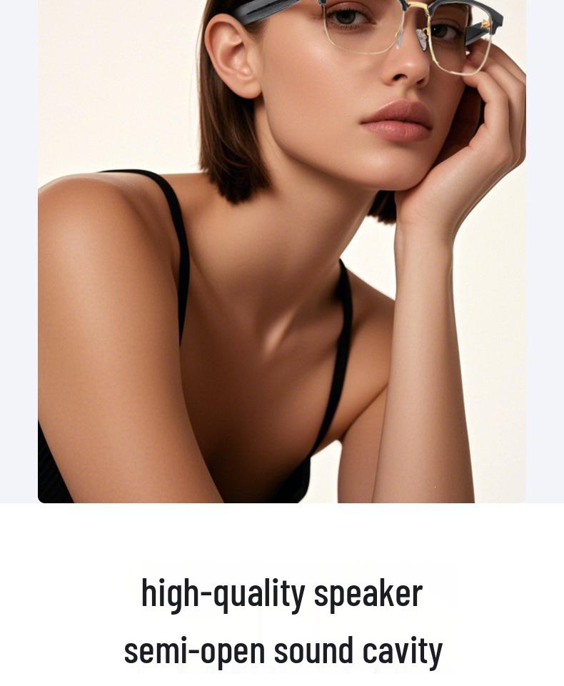 High-Quality AI Translation Smart Bluetooth Glasses with Music, Call Features, and Extended Battery Life