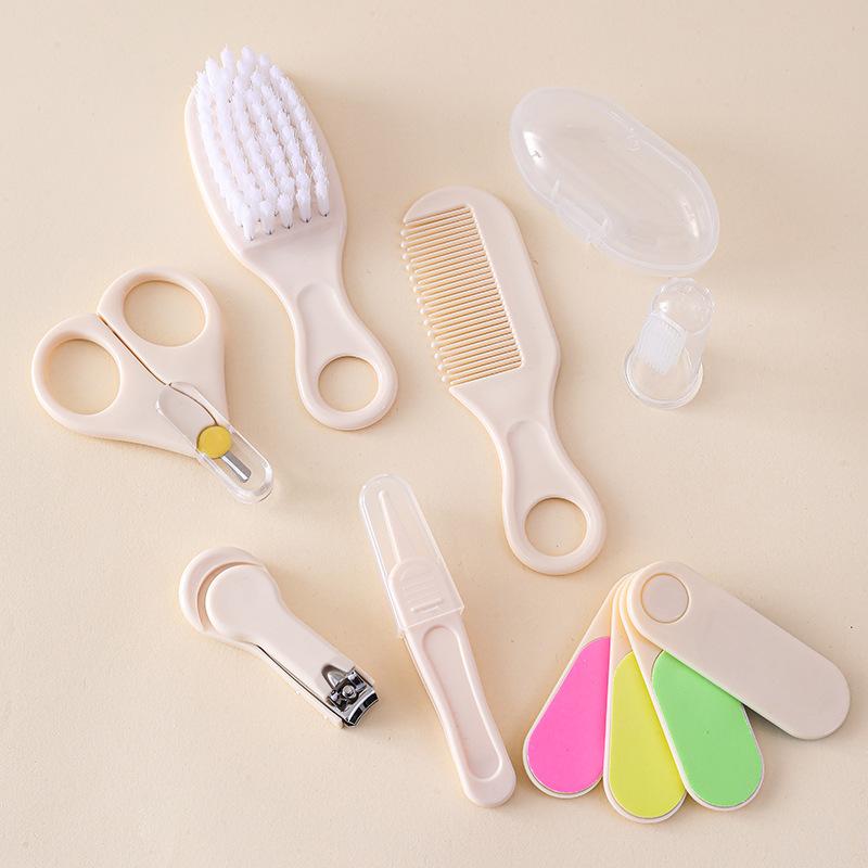 7pcsBaby Care Set Hair Comb Grooming Brush Set Nail Trimmer Scissors Clipper Hygiene Kit Healthcare Tools Sets for Toddler Gift