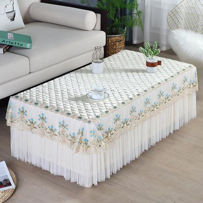 Falda de mesa Floral de tul, mantel rectangular de encaje blanco, mantel para mesa de té, fiesta de boda, cena, cubierta de mesa con dobladillo grande, decoración de habitación