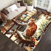 Skeleton and Animals Print Carpet for Home Living Room Bedroom Sofa Doormat Decor Large Area Rug Non-slip Floor Mat Fashionable