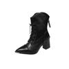 New Women's Shoes: Pointed-toe High-heeled Single Boots and Short Boots