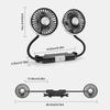USB Car Fan Dual Head Cooling Air Fan Independent Switch 3 Speeds Adjustable Auto Headrest Cooler Fan For Rear Seat
