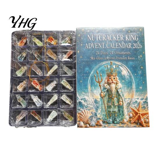 Birthday Gift for Students 2026 Nutcracker Advent Calendar, 24-Day Acrylic Ornament Set with Classic Interactive Game Friends Soldier