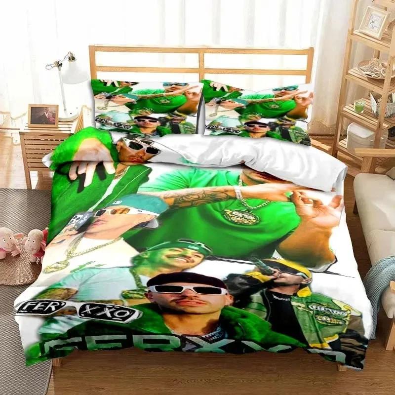 3D Print Ferxxo Feid Rapper Bedding Set Double Twin King Duvet Cover Comforter Pillowcase Boys Girls Adults Bedroom