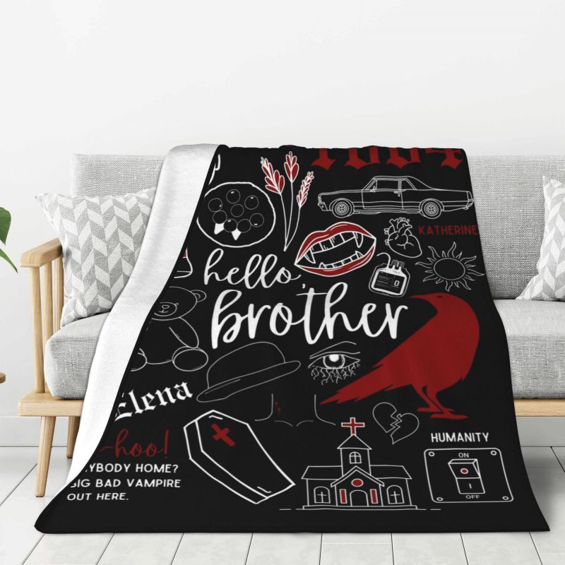 Coperta Personalizzata The Vampire Diaries Morbido Pile Primavera Autunno Calda Flanella Plaid per Divano Casa Camera da Letto Trapunta