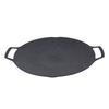 Korean Grill Pan Nonstick Round BBQ Griddle with 2 Handle Compatible for Induction Cooker Gas Stove Indoor Outdoor