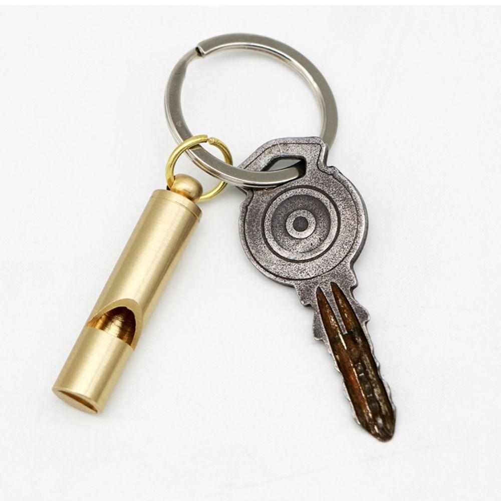 Referee Pocket Tools Handmade EDC Tool Brass Whistle Referee Whisle Survival EDC Whistle Keychain