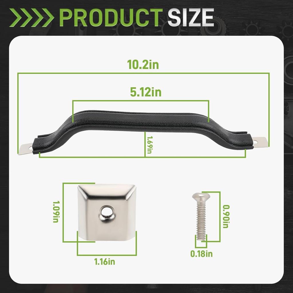 55009801K Interior Door Handle Pull Strap Kit Black Front Left Driver and Right Passenger Side Compatible with Jeep Wrangler YJ 1987-1995 Pack of 2