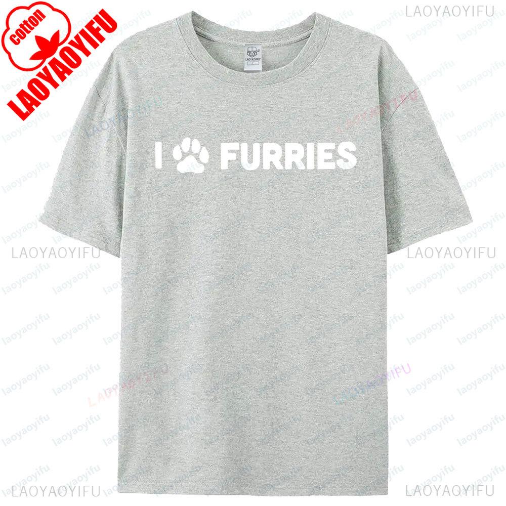 Kožešinové Fandom Tričko Unisex Vtipné Kožešinové Tričko FURRIES Kontrahovaný Design Tričko Denní Život Ležérní Muži Ženy Bavlna Krátký Rukáv