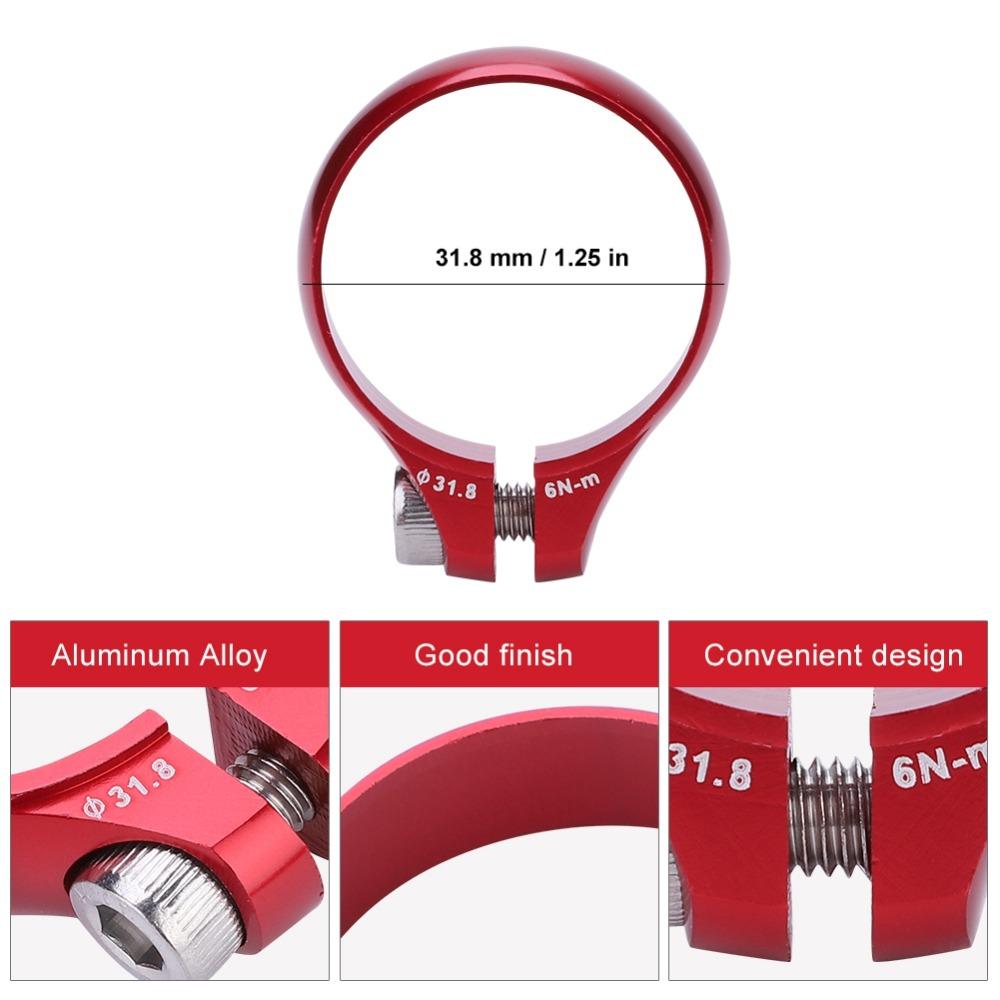 

Aluminium Alloy Bike Bolt Clamp Seat Tube Clip for 27.2mm Road Seat Post Bicycle Accessory червоний