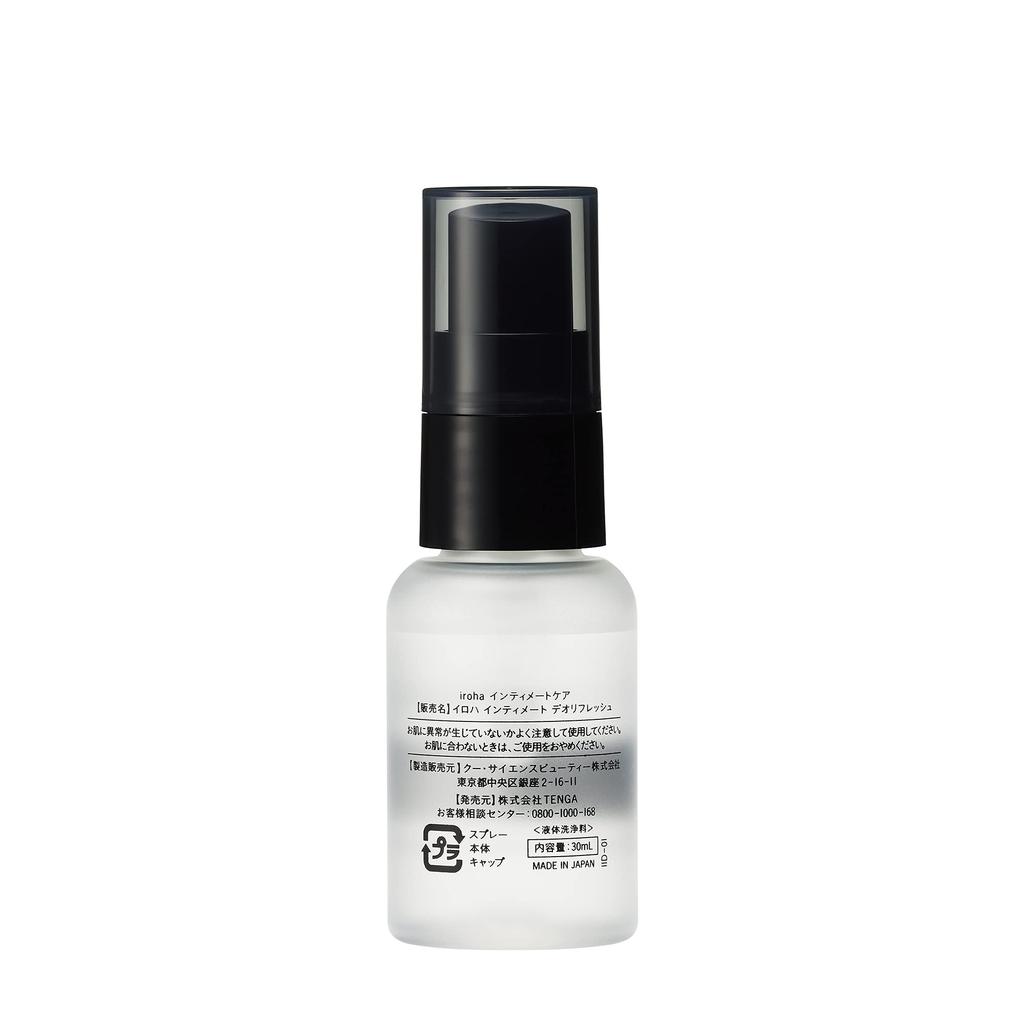 Iroha Intimate Deo Refresh Wiping Mist for Delicate Zones Orange Peel and Chamomile Scent Colorless 1 Piece