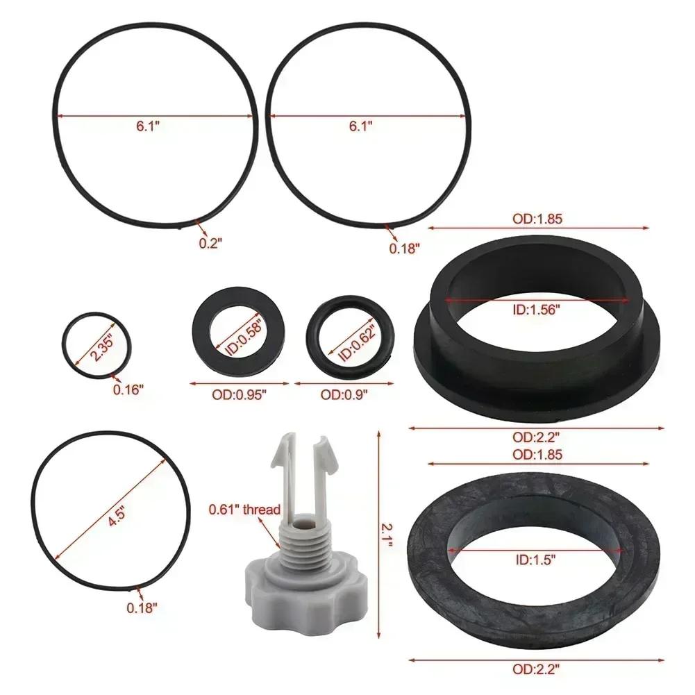 14 Pcs Pool Filtration Accessory Set with Dual Split Hose Valve & Drain Cap Enhance For Intex Pool Maintenance