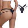 European and American Interwoven Hollow Ice Silk Underwear Women's Sports Fashion Outer See-through Low Waist Thin Belt Temptation Sexy Thong