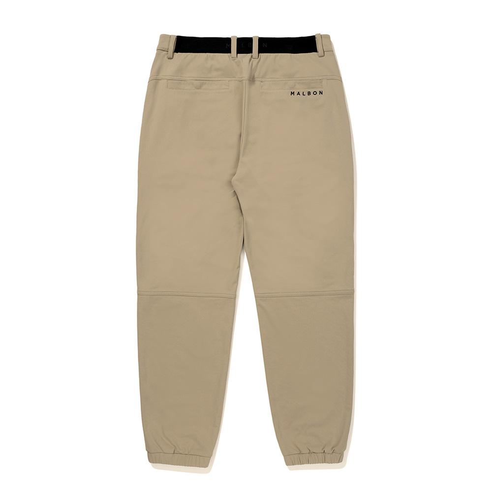 MALBON GOLF Back Fleece-Lined Jogger Pants Beige (Man)
