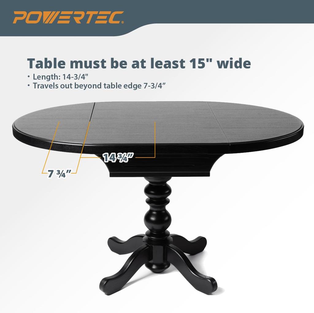 POWERTEC 71426 Metal Drop Leaf Table Support – Set of 2, Silver