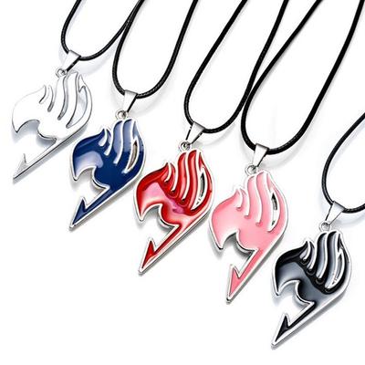 Legierung FAIRY TAIL Anime Actionfigur Cosplay Cartoon 5 Farben Fairy Tail Guild Logo Anhänger Halskette
