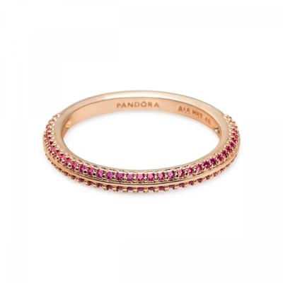 Pandora 189679c02 Pandora Me טבעת ורד אדומה משובצת
