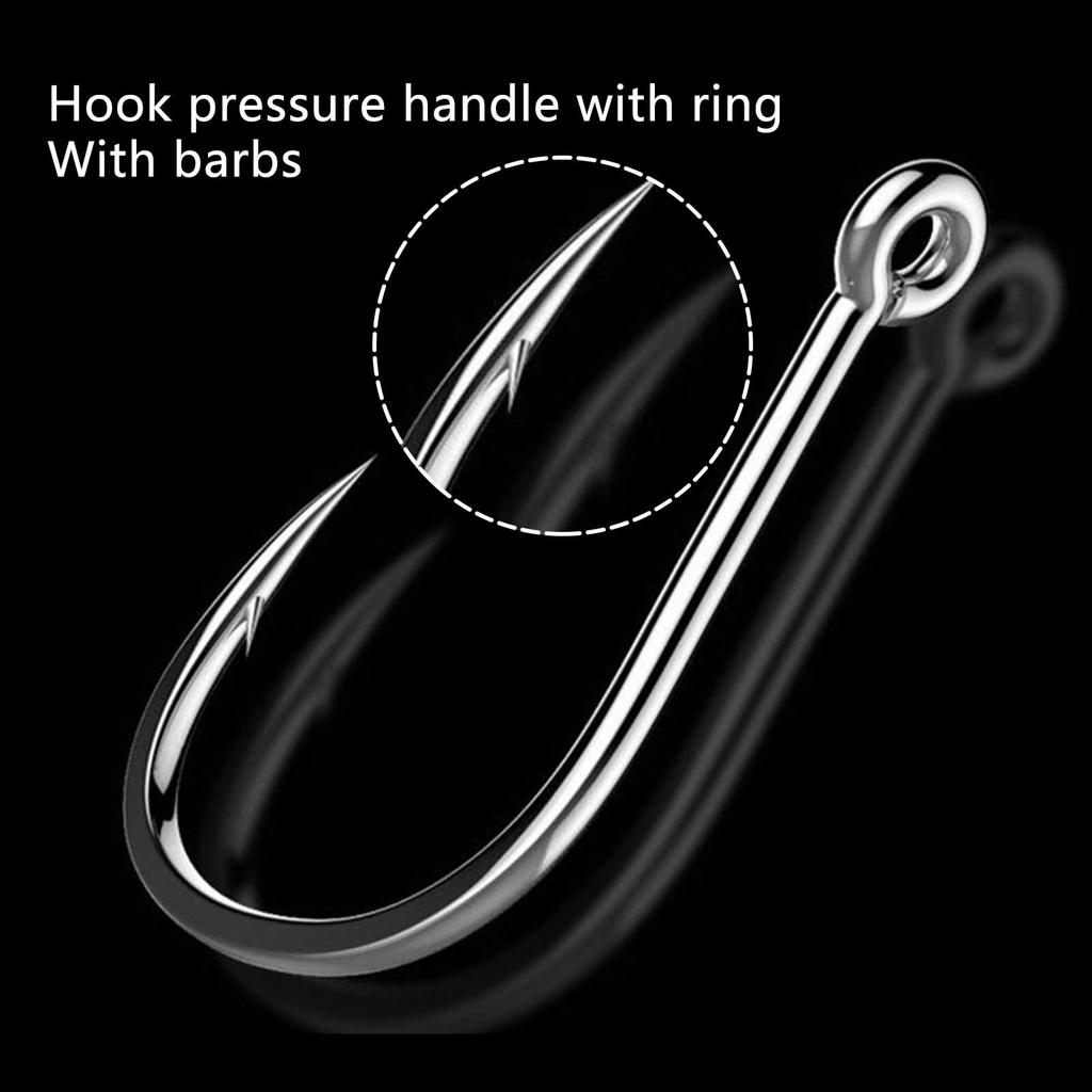 100 st Legeringsfiskkrokar set 3-12# Vetenskaplig design Stark Vass Fiskkrok med Hullingar Lämplig för Mal Öring Abborre