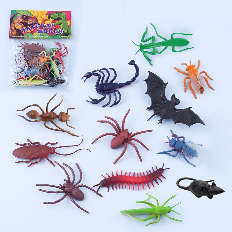Children s Insect Simulation Toy Set: Soft Rubber Spider, Centipede, Ant Animal Models for Early Education