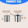 Stainless Steel Cookware With Frying Steaming Function Heat Resistant Lid Perfect For Vegetables Tempura Making