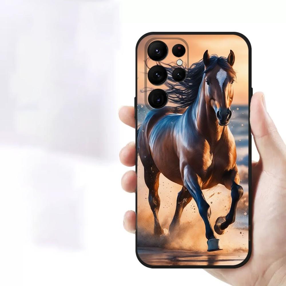 Horse Ultra-Thin TPU Phone Case for iPhone 6-16ProMax/SamsungS7-S24Ultra/Redmi13TPro - Shockproof,Scratch-Resistant,RaisedCameraSafe Cover