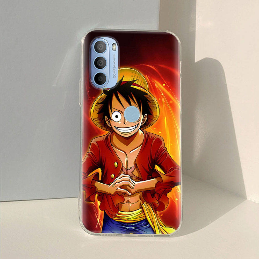 AD62 One Piece Luffy Clear Case for Samsung A04 A14 A23 A34 A54 M23 M33 M52 M53 Realme 10 9 C30S C35 C55 VIVO Y02 Y21 Y33S Y51 X80 V25 Cover