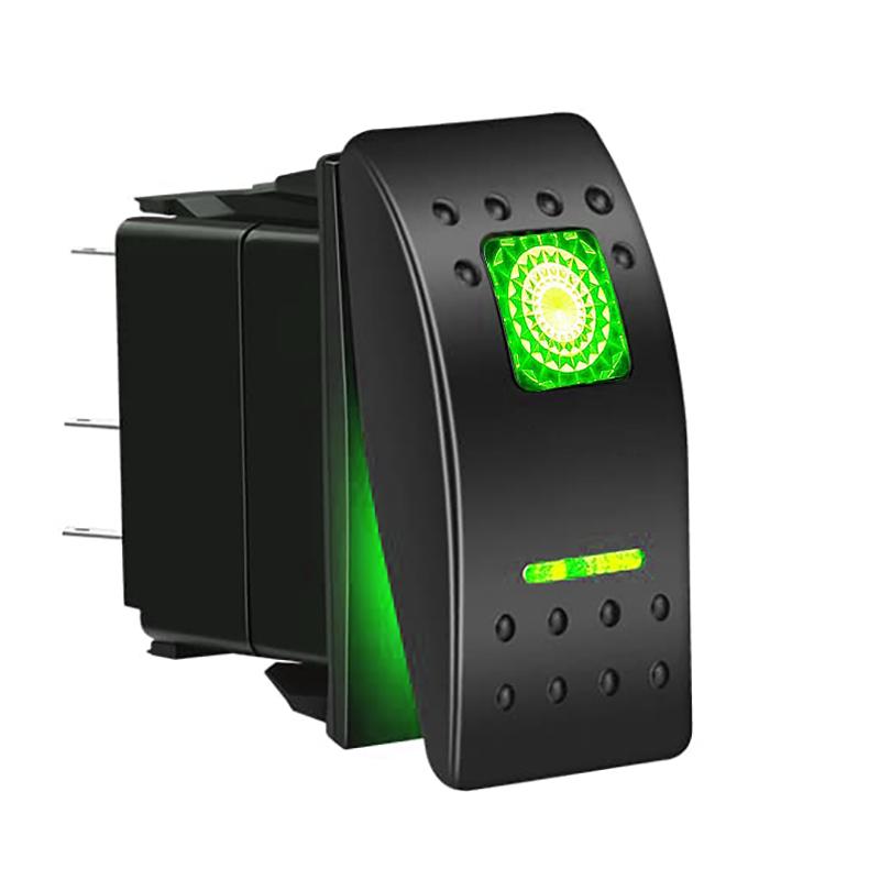 12V 24V Vodotěsný Námořní Lodní Kolébkový Přepínač Páčkový 5 Pin SPST Zapnuto-Vypnuto Přepínač 12V/20A 24V/10A s LED Světlem pro Auto Nákladní Auto Námořní
