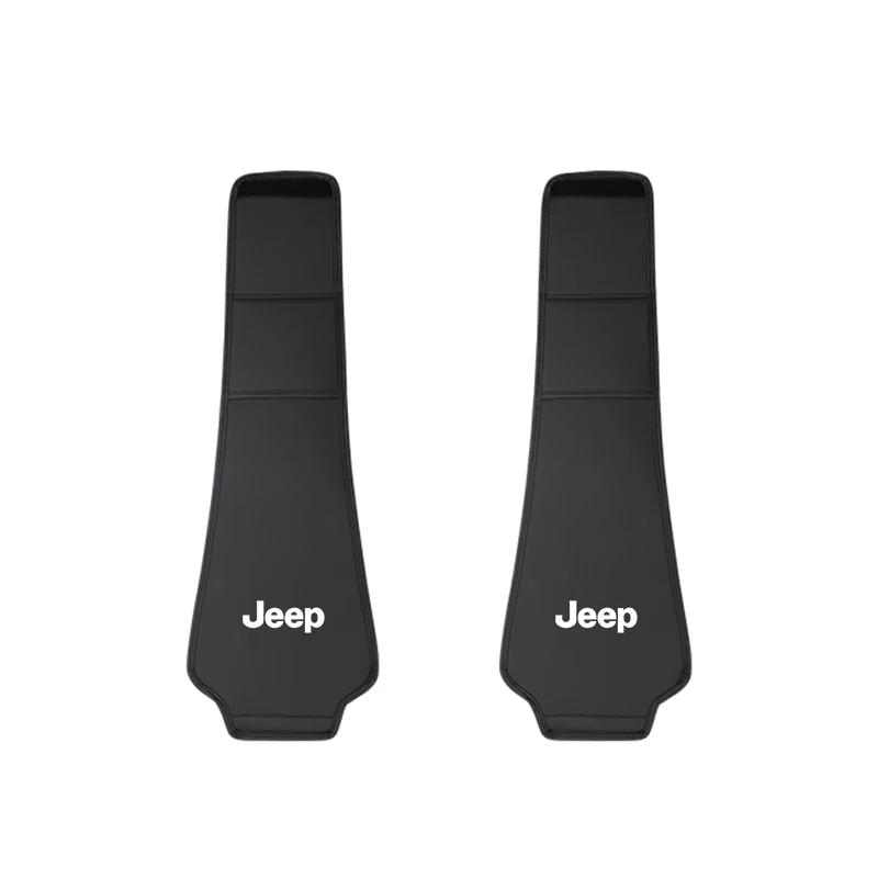 

For Jeep 2Pcs Quality Leather Car Seat Headrest Covering Accessories For Jeep Grand Cherokee Wrangler JK Gladiator Compass Re