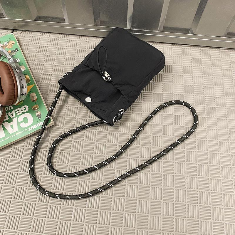

Summer mobile phone small bag men s and women s ultra-light solid color simple messenger bag sports cycling small satchel walking backpack чорний