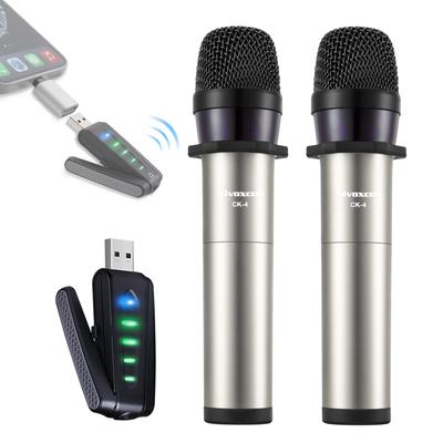 Microfon wireless USB ALVOXCON Microfon portabil Microfon condensator UHF Microfon portabil compact wireless ZOOM Înregistrare compatibilă cu telefonul