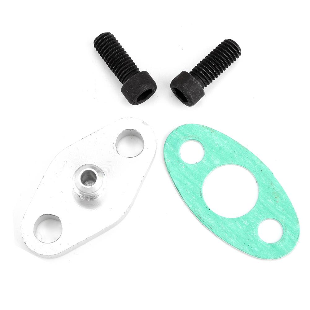 AN4 Turbo Oil Feed Inlet Flange Gasket Adapter Kit for T3 T4 Turbocharger