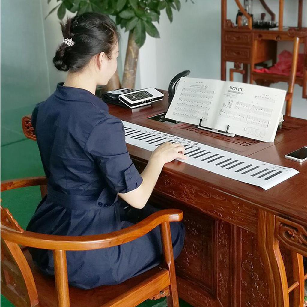 Fingering Version 88 Keys Piano Keyboard Fingering Practice Chart Sheet with Notes & Stave Reference Piano Teaching