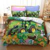 Tractor Duvet Cover Set Single Twin Full Queen King Size Sports Theme Bedding for Adult Bedroom 2 Piece Bedsheet