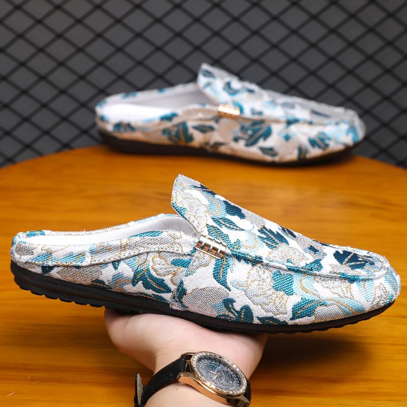 

Half Shoes For Men Mules Slides Sandals Slippers Slip On Flats Summer Backless Loafers Slippers Mens Open Back Casual Shoes 2026 39