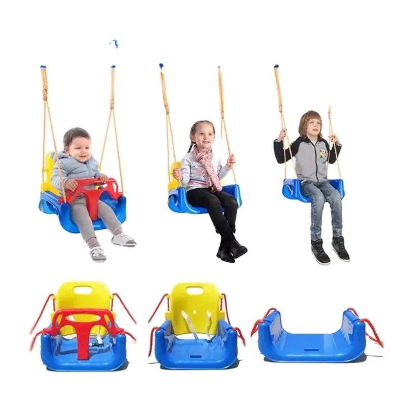 Baby Hanging Chair Swing 3in1 Adjustable Rope High Quality Safety Indoor Outdoor Family Backyard Amusement Equipments Kids Swing