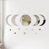 20pcs Acrylic Star Moon Shape Wall Sticker Lenses for Wall Decoration In Living Rooms, Bedrooms, and Other Places Decoration
