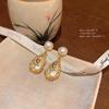 Monet Garden Pearl Flower Earrings - French Retro Light Luxury Jewelry