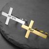 Cross Personalized Finger Ring Custom Gift For Woman Men Gold Color Stainless Steel Jesus Christian Amulet Talisman Jewelry