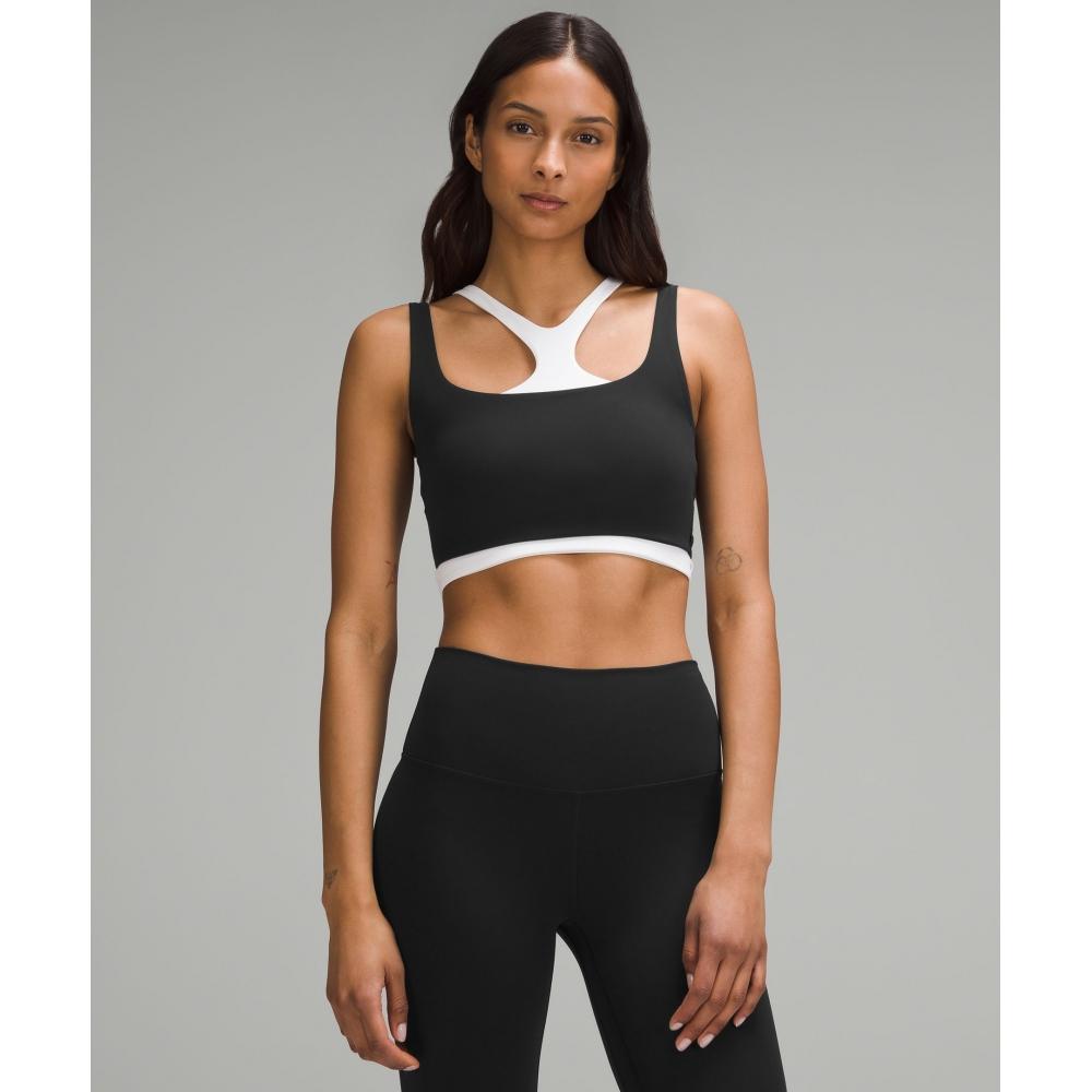 Lululemon Bend This SCoop And SquAre BrA  Light Support  A C Cups blACk